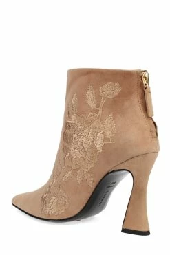 Mitsu Shugo Embroidery Square Heel Ankle Boot -Natori Sales Shop Mitsu Shugo Embroidery Square Heel Ankle Boot Doe by Natori 4 80823.1663904542