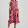 Mosaic Jacquard Fit & Flare Dress