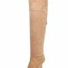 Natsu Stretch Suede Over The Knee Wedge Boot