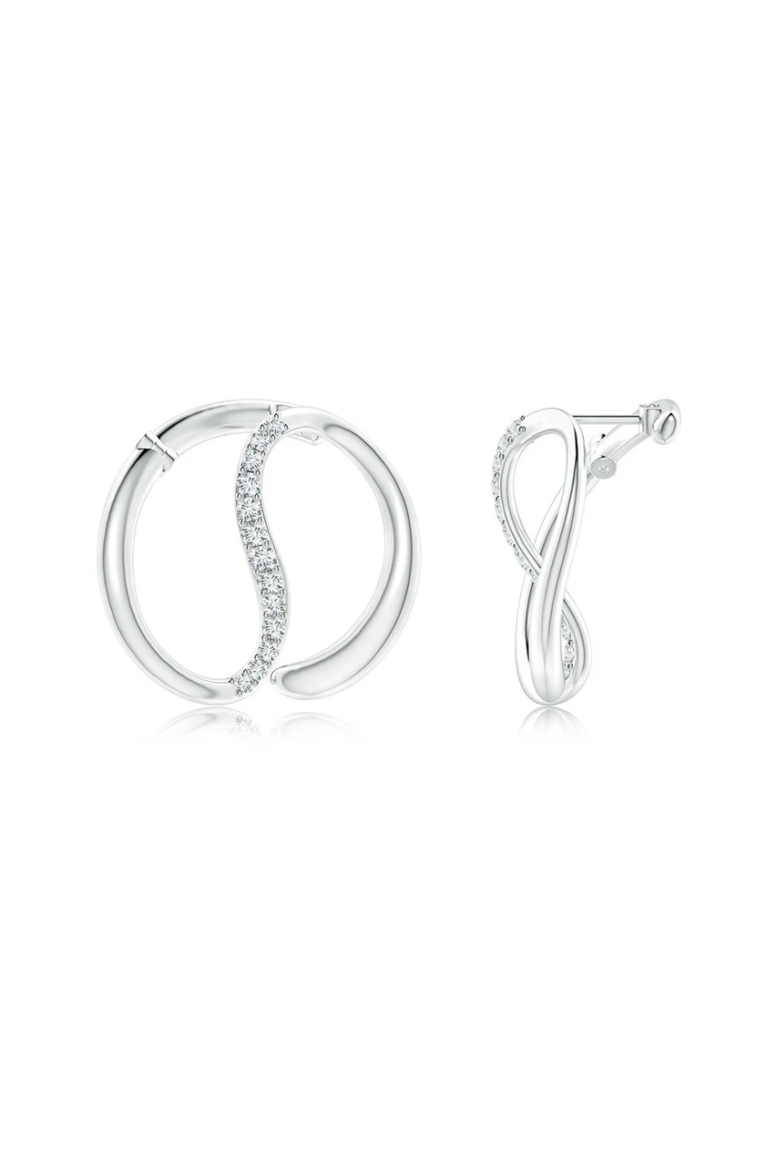 Shangri-La Yin-Yang 14K Gold And Diamond Large Button Stud Earrings 6 Shangri-La Yin-Yang 14K Gold And Diamond Large Button Stud Earrings - Image 6