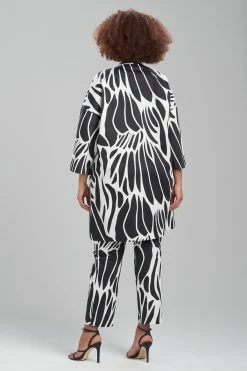 Nagashi Cotton Chino Belted Topper 8 Nagashi Cotton Chino Belted Topper -Natori Sales Shop Nagashi Cotton Chino Belted Topper White Black by Natori 4 14489.1674770879