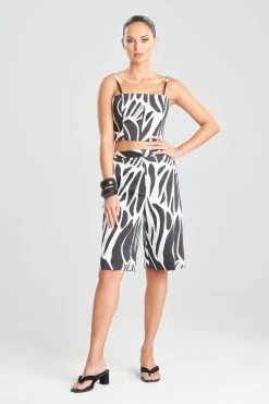 Nagashi Cotton Chino Bustier -Natori Sales Shop Nagashi Cotton Chino Bustier White Black by Natori 49043.1674578053