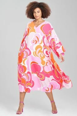 Nami Caftan -Natori Sales Shop Nami Caftan Pink White by Natori 3 55242.1675198084