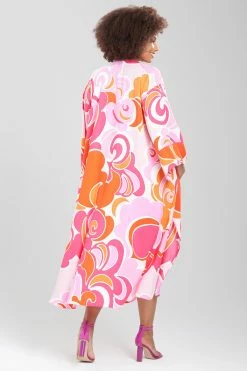 Nami Caftan -Natori Sales Shop Nami Caftan Pink White by Natori 4 23200.1675198085