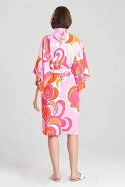 Nami Robe -Natori Sales Shop Nami Robe Pink White by Natori 2 20285.1675196460