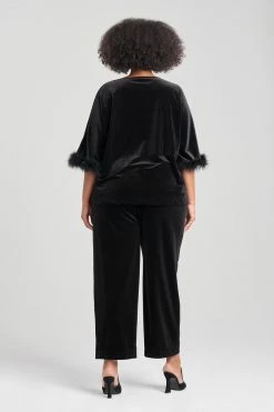 Natalie Feather Trim Pullover PJ 8 Natalie Feather Trim Pullover PJ -Natori Sales Shop Natalie Feather Trim Pullover PJ Black by Natori 4 13691.1662668679