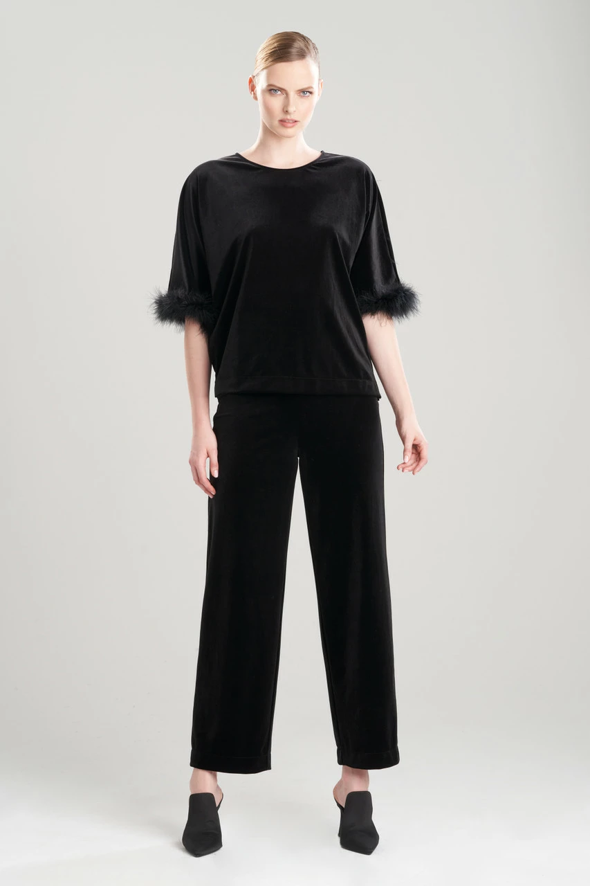 Natalie Feather Trim Pullover PJ 1 Natalie Feather Trim Pullover PJ
