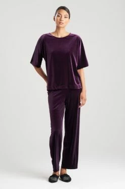 Natalie PJ -Natori Sales Shop Natalie Velvet PJ Blackberry by Natori 30913.1663270188