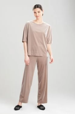 Natalie PJ -Natori Sales Shop Natalie Velvet PJ Toasted Taupe by Natori 36171.1662668371