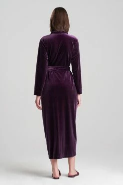 Natalie Velvet Robe -Natori Sales Shop Natalie Velvet Robe Blackberry by Natori 2 77976.1655829791
