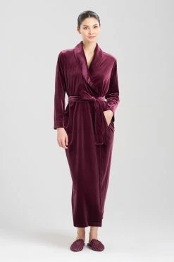 Natalie Velvet Robe -Natori Sales Shop Natalie Velvet Robe Bordeaux by Natori 13235.1692351828