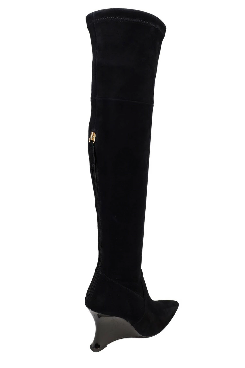 Natsu Stretch Suede Over The Knee Wedge Boot 8 Natsu Stretch Suede Over The Knee Wedge Boot - Image 8
