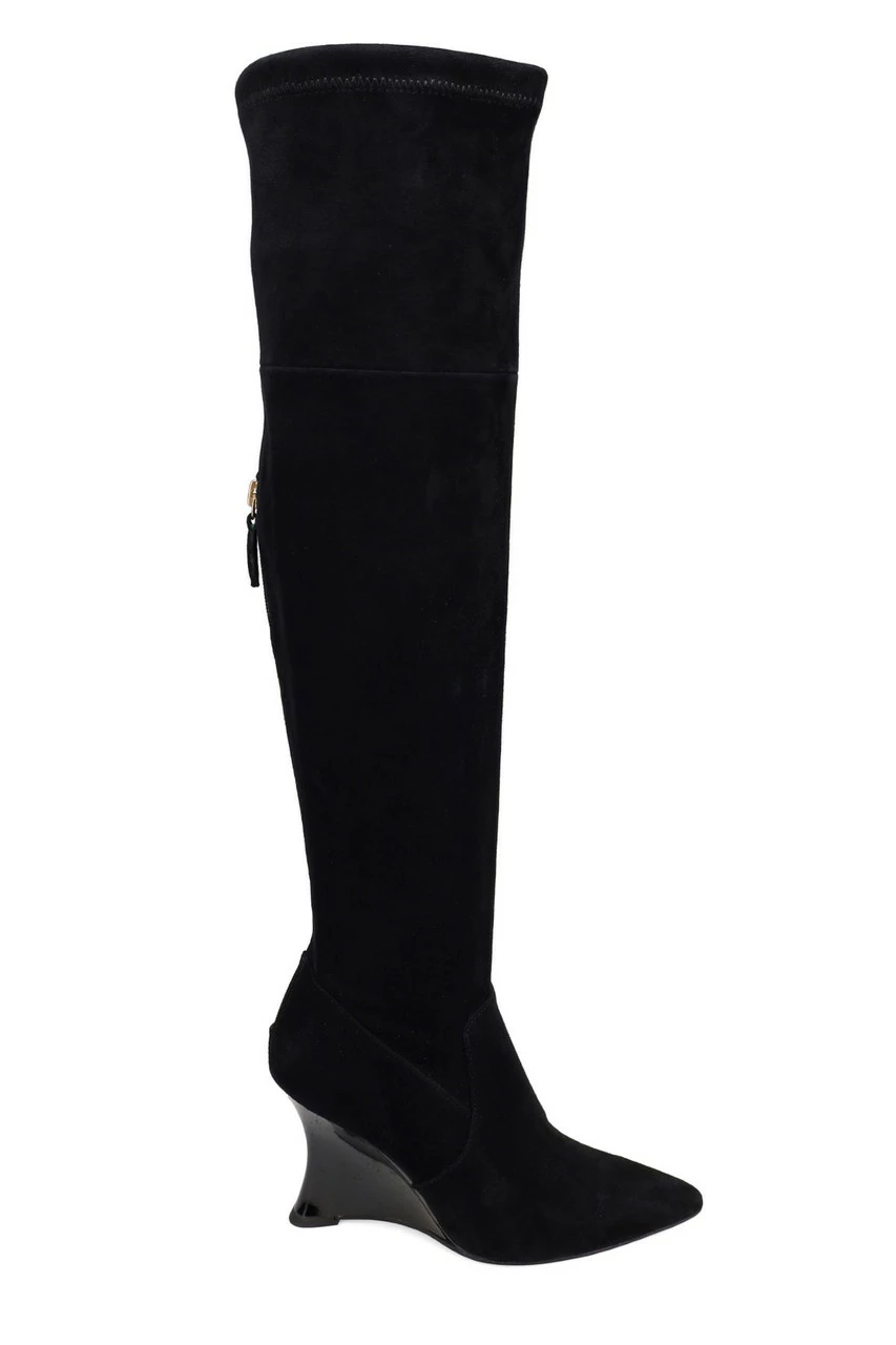 Natsu Stretch Suede Over The Knee Wedge Boot 10 Natsu Stretch Suede Over The Knee Wedge Boot - Image 10