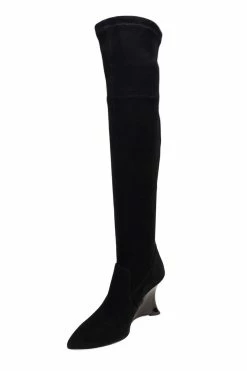 Natsu Stretch Suede Over The Knee Wedge Boot 18 Natsu Stretch Suede Over The Knee Wedge Boot -Natori Sales Shop Natsu Stretch Suede Over the Knee Wedge Boot Black by Natori 98194.1663903143