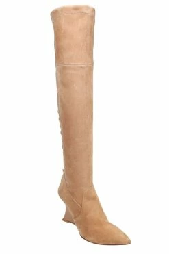 Natsu Stretch Suede Over The Knee Wedge Boot 14 Natsu Stretch Suede Over The Knee Wedge Boot -Natori Sales Shop Natsu Stretch Suede Over the Knee Wedge Boot Doe by Natori 3 80867.1677175085