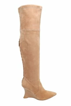 Natsu Stretch Suede Over The Knee Wedge Boot 15 Natsu Stretch Suede Over The Knee Wedge Boot -Natori Sales Shop Natsu Stretch Suede Over the Knee Wedge Boot Doe by Natori 4 14159.1663903041