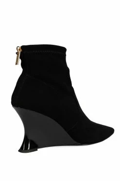 Neko Suede Wedge Ankle Boot 15 Neko Suede Wedge Ankle Boot -Natori Sales Shop Neko Suede Wedge Ankle Boot Black by Natori 2 39837.1663903511
