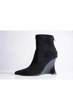 Neko Suede Wedge Ankle Boot 23 Neko Suede Wedge Ankle Boot -Natori Sales Shop Neko Suede Wedge Ankle Boot Black by Natori 2 81096.1662048833