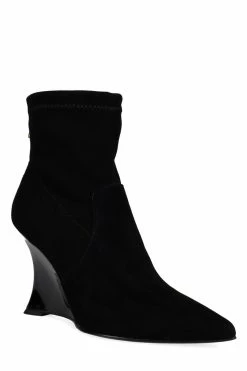 Neko Suede Wedge Ankle Boot 16 Neko Suede Wedge Ankle Boot -Natori Sales Shop Neko Suede Wedge Ankle Boot Black by Natori 3 20884.1677175048