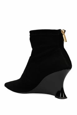 Neko Suede Wedge Ankle Boot 20 Neko Suede Wedge Ankle Boot -Natori Sales Shop Neko Suede Wedge Ankle Boot Black by Natori 5 24643.1663903542