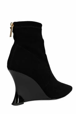Neko Suede Wedge Ankle Boot 14 Neko Suede Wedge Ankle Boot -Natori Sales Shop Neko Suede Wedge Ankle Boot Black by Natori 5 74098.1663903507