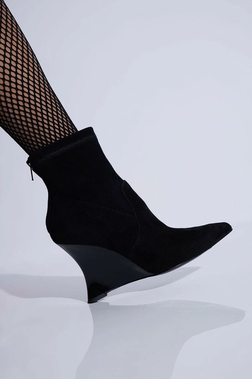 Neko Suede Wedge Ankle Boot 11 Neko Suede Wedge Ankle Boot - Image 11