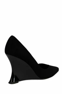Nori Suede Wedge Pump 24 Nori Suede Wedge Pump -Natori Sales Shop Nori Suede Wedge Pump Black by Natori 2 12437.1663884211