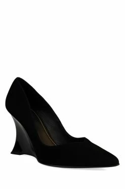 Nori Suede Wedge Pump 22 Nori Suede Wedge Pump -Natori Sales Shop Nori Suede Wedge Pump Black by Natori 3 60408.1663884201