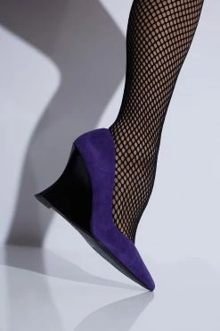 Nori Suede Wedge Pump 18 Nori Suede Wedge Pump -Natori Sales Shop Nori Suede Wedge Pump Violet by Natori 40638.1662047099