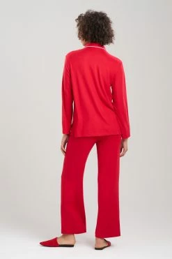 Oasis Notch PJ -Natori Sales Shop Oasis Notch PJ Brocade Red by N Natori 3 11425.1690472055