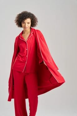 Oasis Notch PJ -Natori Sales Shop Oasis Notch PJ Brocade Red by N Natori 7 17252.1690471859