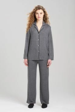 Oasis Notch PJ -Natori Sales Shop Oasis Notch PJ Charcoal by N Natori 2 65639.1690472079