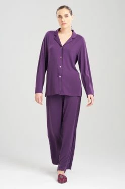 Oasis Notch PJ -Natori Sales Shop Oasis Notch PJ Deep Plum by N Natori 2 86924.1690472073