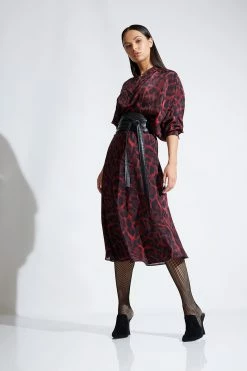 Ocelot Obi Silk Bias Skirt 5 Ocelot Obi Silk Bias Skirt -Natori Sales Shop Ocelot Obi Silk Bias Skirt Red by Natori 34750.1663962997