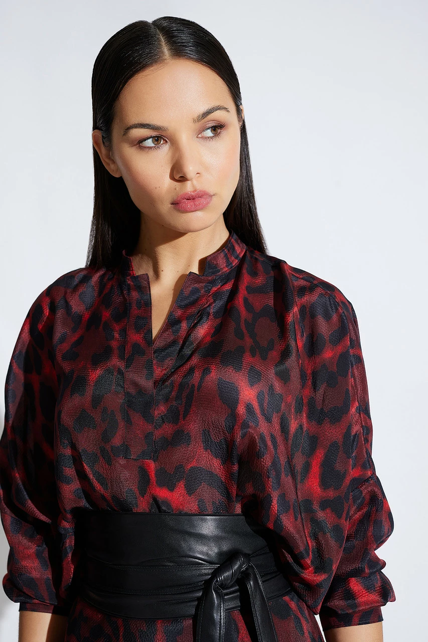 Ocelot Obi Silk Caftan Shirt 5 Ocelot Obi Silk Caftan Shirt - Image 5