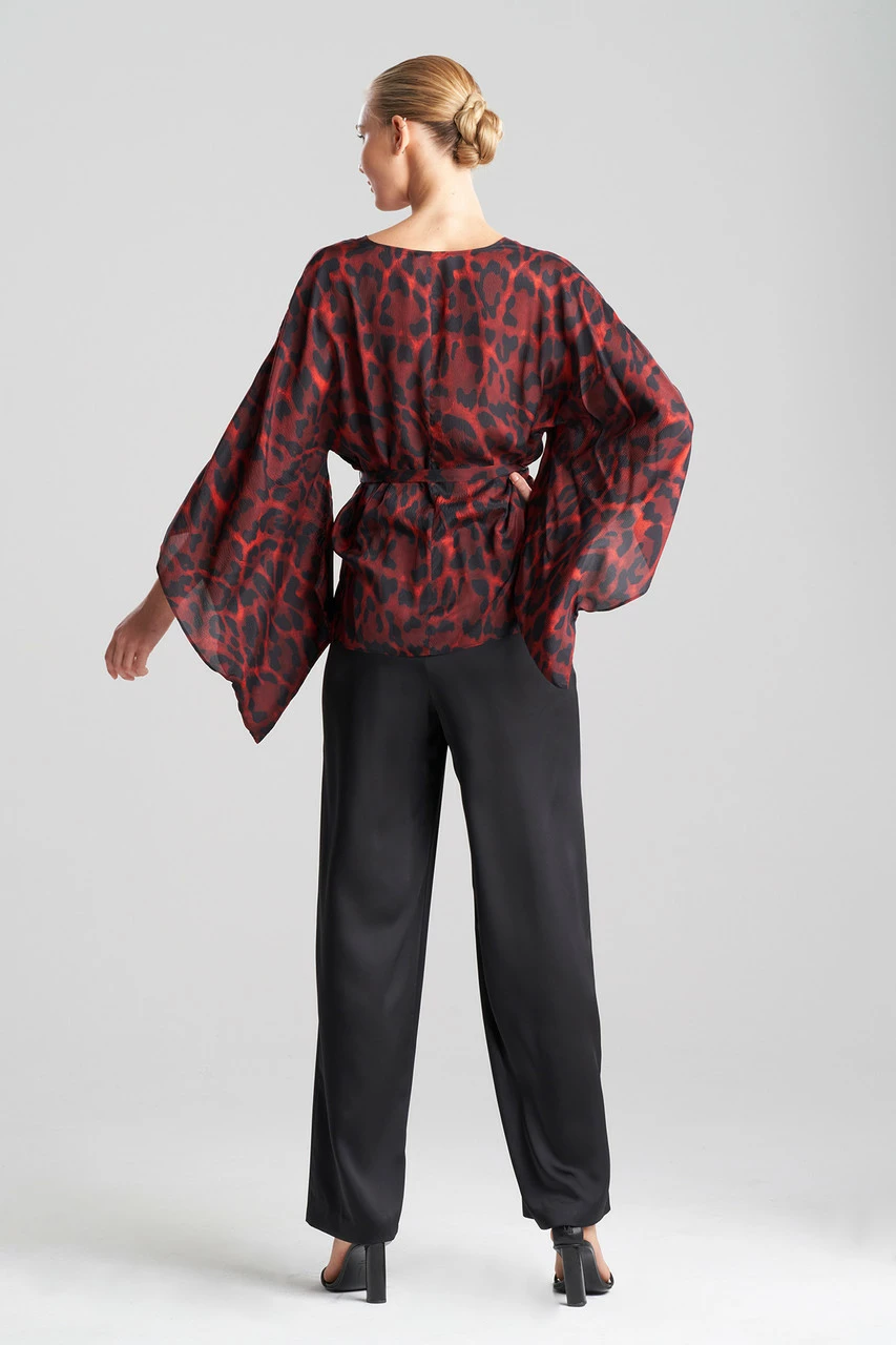 Ocelot Obi Silk Kimono Top 2 Ocelot Obi Silk Kimono Top - Image 2