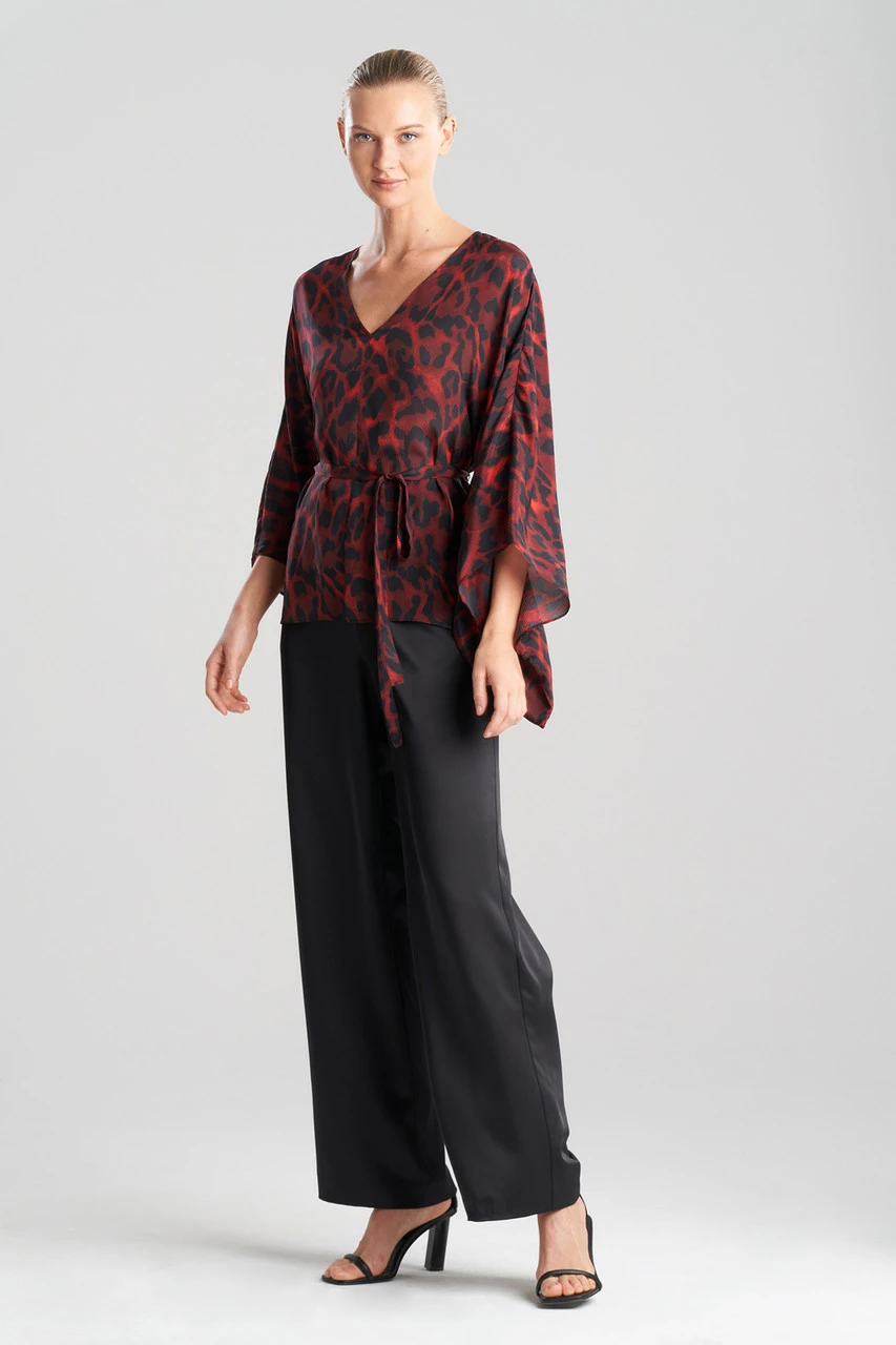 Ocelot Obi Silk Kimono Top 1 Ocelot Obi Silk Kimono Top