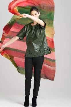 Ombre Print Wool Scarf -Natori Sales Shop Ombre Paint Wool Scarf Paprika by Natori 7 73566.1691155195