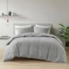 Origami 3 Piece Quilt Top Grey Duvet Cover Mini Set