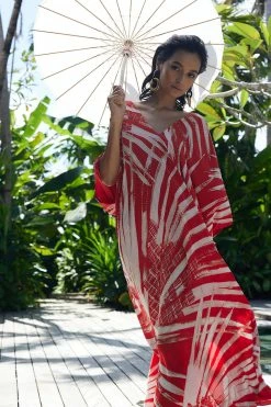 Palawan Beaded Silk Caftan 15 Palawan Beaded Silk Caftan -Natori Sales Shop Palawan Beaded Silk Caftan Candy Red by JN 2 56690.1683148855