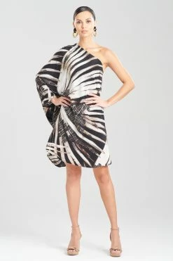 Palawan One Shoulder Beaded Silk Top