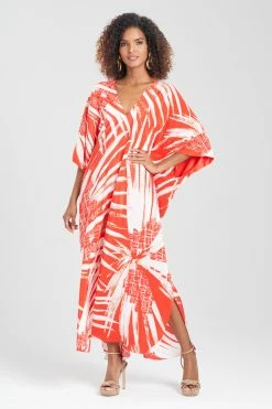 Palawan Beaded Silk Caftan