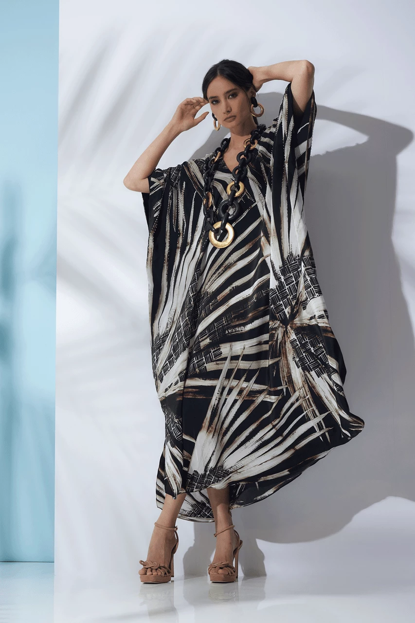 Palawan Beaded Silk Caftan 5 Palawan Beaded Silk Caftan - Image 5