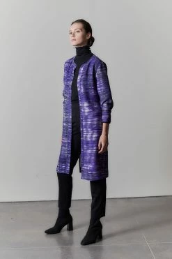 Paloma-Printed Cady Belted Dress -Natori Sales Shop Paloma Printed Cady Belted Dress Iris by Natori 4 73403.1625090521