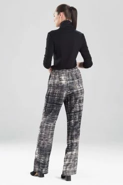 Paloma-Printed Cady Pants 6 Paloma-Printed Cady Pants -Natori Sales Shop Paloma Printed Cady Pants Graphite by Natori 2 28069.1625013787
