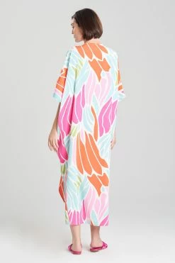 Papillon Caftan -Natori Sales Shop Papillon Caftan Heather Bright Coral by Natori 2 08806.1674150940