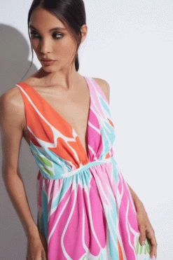 Papillon Gown -Natori Sales Shop Papillon Gown Bright Heather Coral by Natori 2 41095.1675876704