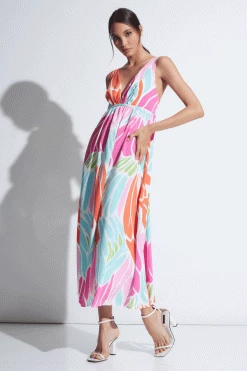 Papillon Gown -Natori Sales Shop Papillon Gown Bright Heather Coral by Natori 85308.1675876705