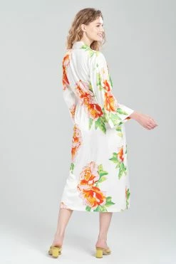 Paradise Peony Robe -Natori Sales Shop Paradise Peony Robe White Multi by N Natori 2 03779.1675365566
