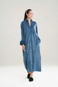 Plush Sherpa Lounger 37 Plush Sherpa Lounger -Natori Sales Shop Plush Sherpa Caftan Morning Teal by Natori 22913.1641419229